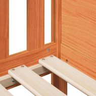 Рамка за детско легло къща, восъчнокафява, 80x160 см, бор масив