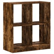 Библиотека, опушен дъб, 68,5x32x75 см, инженерно дърво