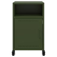 Нощни шкафчета 2 бр маслиненозелени 36x39x59 см стомана