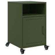 Нощни шкафчета 2 бр маслиненозелени 36x39x59 см стомана
