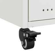 Нощни шкафчета, 2 бр, бели, 36x39x59 см, стомана