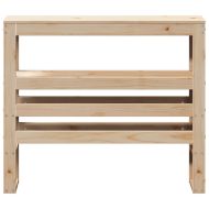 Горна табла с рафтове, 90 см, масивно дърво бор