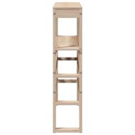 Горна табла с рафтове, 90 см, масивно дърво бор