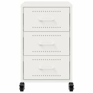 Нощно шкафче, бяло, 36x39x59 см, стомана