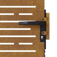 Градинска порта 85x100 см, кортенова стомана, квадратен дизайн