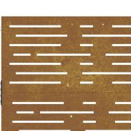 Градинска порта 100x100 см, кортенова стомана, квадратен дизайн