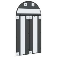 Стенно огледало, черно, 60x110 см, арка, желязо