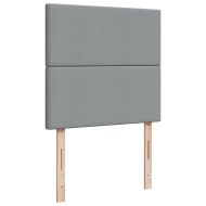 Боксспринг легло с матрак, светлосиво, 90x200 см, плат