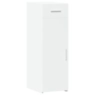 Сайдборд, бял, 30x42,5x93 см, инженерно дърво