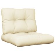 Палетни възглавници, 2 бр, кремави, текстил