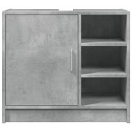 Долен шкаф за мивка, бетонно сив, 63x29x55 см, инженерно дърво