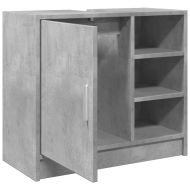 Долен шкаф за мивка, бетонно сив, 63x29x55 см, инженерно дърво