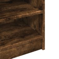 Шкаф за мивка, опушен дъб, 90x29x55 см, инженерно дърво