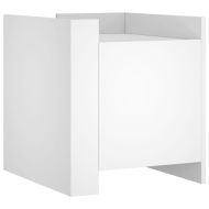 Нощно шкафче, бяло, 45x50x50 см, инженерно дърво