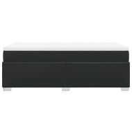 Боксспринг легло с матрак, черно, 80x200 см, изкуствена кожа