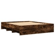 Рамка за легло без матрак опушен дъб 160x200 см инженерно дърво