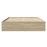 Рамка за легло без матрак сонома дъб 150x200 см инженерно дърво
