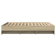 Рамка за легло без матрак сонома дъб 150x200 см инженерно дърво
