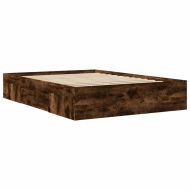 Рамка за легло без матрак опушен дъб 120x200 см инженерно дърво