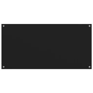 Кухненски гърбове, 2 бр, черен, 80x60 см, закалено стъкло