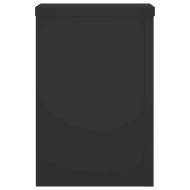 Стойки за растения 2 бр черни 25x25x35 см инженерно дърво