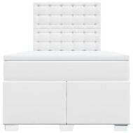 Боксспринг легло с матрак, бяло, 120x190 см изкуствена кожа