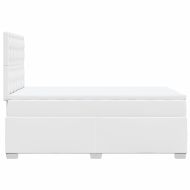 Боксспринг легло с матрак, бяло, 120x190 см изкуствена кожа