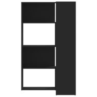 Ъглова етажерка 4 нива черен 85x85x140 см инженерно дърво