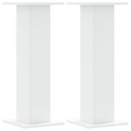 Стойки за растения 2 бр бели 30x30x80 см инженерно дърво