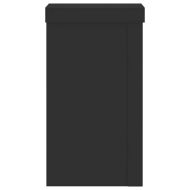 Стойки за растения 2 бр черни 10x10x18 см инженерно дърво