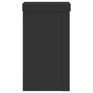 Стойки за растения 2 бр черни 10x10x18 см инженерно дърво