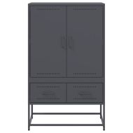 Висок шкаф, антрацит, 68x39x111,5 см, стомана