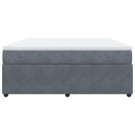 Боксспринг легло с матрак, тъмносиво, 180x200 см, кадифе