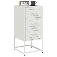 Нощни шкафчета 2 бр бял 36x39x78 см стомана