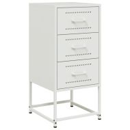 Нощни шкафчета 2 бр бял 36x39x78 см стомана