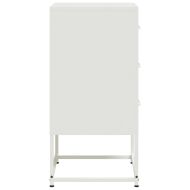 Нощни шкафчета 2 бр бял 36x39x78 см стомана