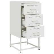 Нощни шкафчета 2 бр бял 36x39x78 см стомана