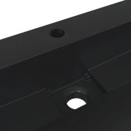 Мивка, 120x46x11 см, минерална/мраморна отливка, черен мат