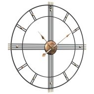 Стенен часовник, черен, Ø60 см, желязо