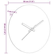 Стенен часовник със светещи скали и стрелки кафяв Ø30 см