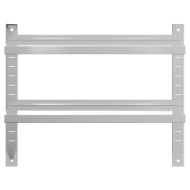 Стенен рафт на 2 нива 75x23,5x60 см сребрист неръждаема стомана