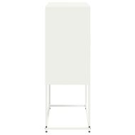 ТВ шкаф, бял, 68x39x60,5 см, стомана