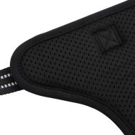 Кучешки нагръдник с повод и нашийник, регулируем, черен, L