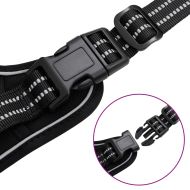 Кучешки нагръдник с повод и нашийник, регулируем, черен, L