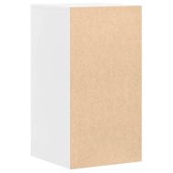 Ъглов скрин с чекмеджета, бял, 40x41x76 см, инженерно дърво