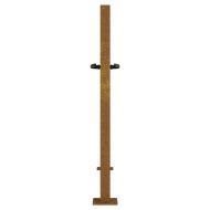 Градинска порта 100x75 см, кортенова стомана, дизайн от бамбук