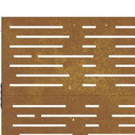 Градинска порта 100x75 см, кортенова стомана, квадратен дизайн