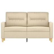 2-местен диван, кремав, 120 см, текстил