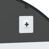 Стенно огледало, черно, 100x130 см, арка, желязо