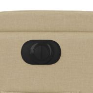 Електрически стол реклайнер , кремав, текстил